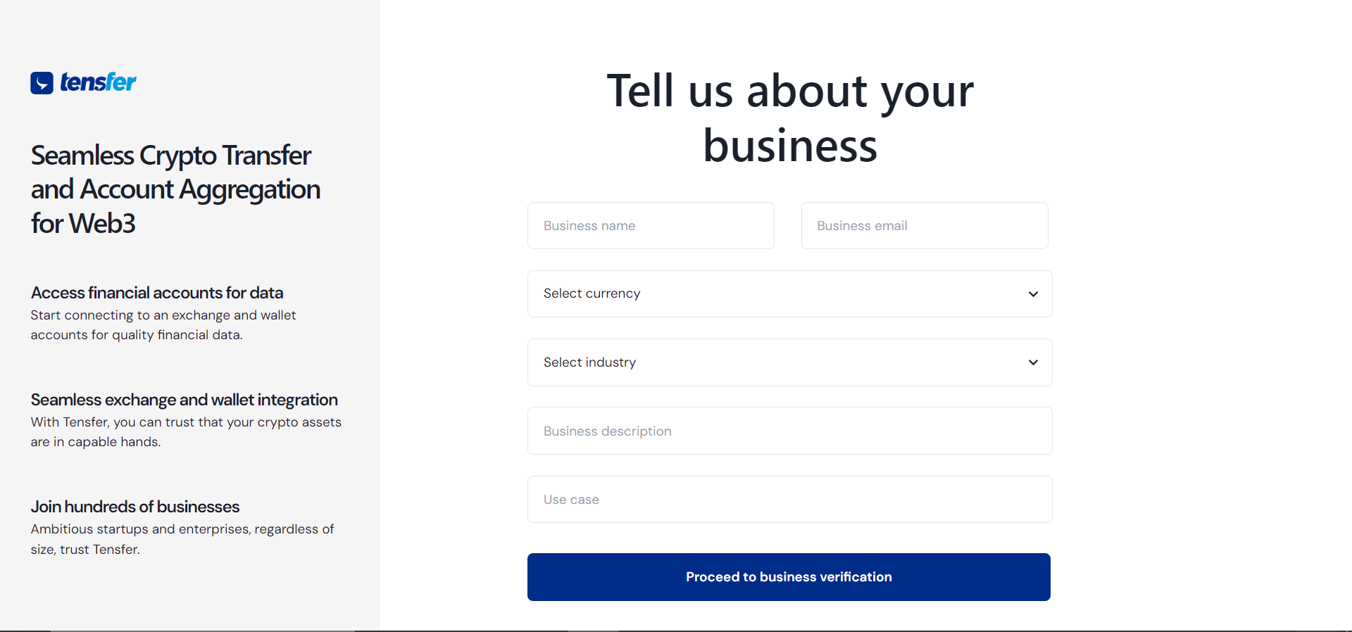 onboarding page